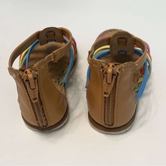 Cat & Jack Toddler Girls Farrah Rainbow Gladiator Sandals Size 9 - Picture 4 of 6